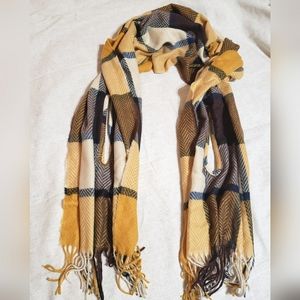 Woman's Scarf Blanket Plaid Shawl Wrap With Arm Holes